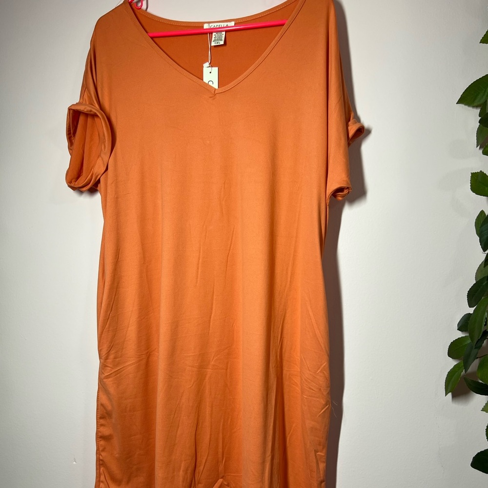 Plus size maxi dress with pockets